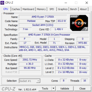 DDAIV 5D,Ryzen 7 3700X,CPUZ,