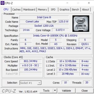 Core i9-10850K,CPU,性能,ベンチ