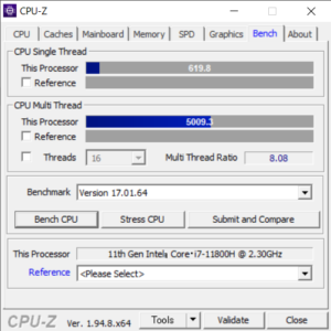 ドスパラ,GALLERIA UL7C-R36,CPU,Core i7-11800H,比較,性能,レビュー,ベンチマーク