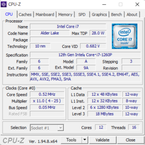 DAIV 4N,2022,レビュー,感想,口コミ,ブログ,mouse,マウスコンピューター,CPU性能,Core i7-1260P,