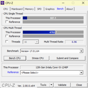 Core i5-1240P,比較,写真編集,RAW現像,おすすめ,どっち,性能,ベンチマーク,CPUZ