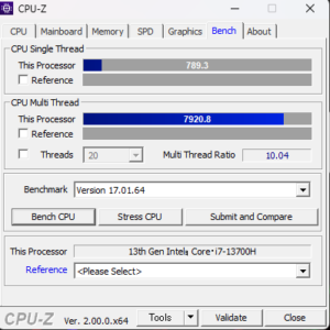 マウスコンピューター,mouse.DAIV S4-I7G60CB-B,S4,レビュー,ブログ,評価,感想,口コミ,比較,おすすめ,CPUZ,Core i7-13700H,